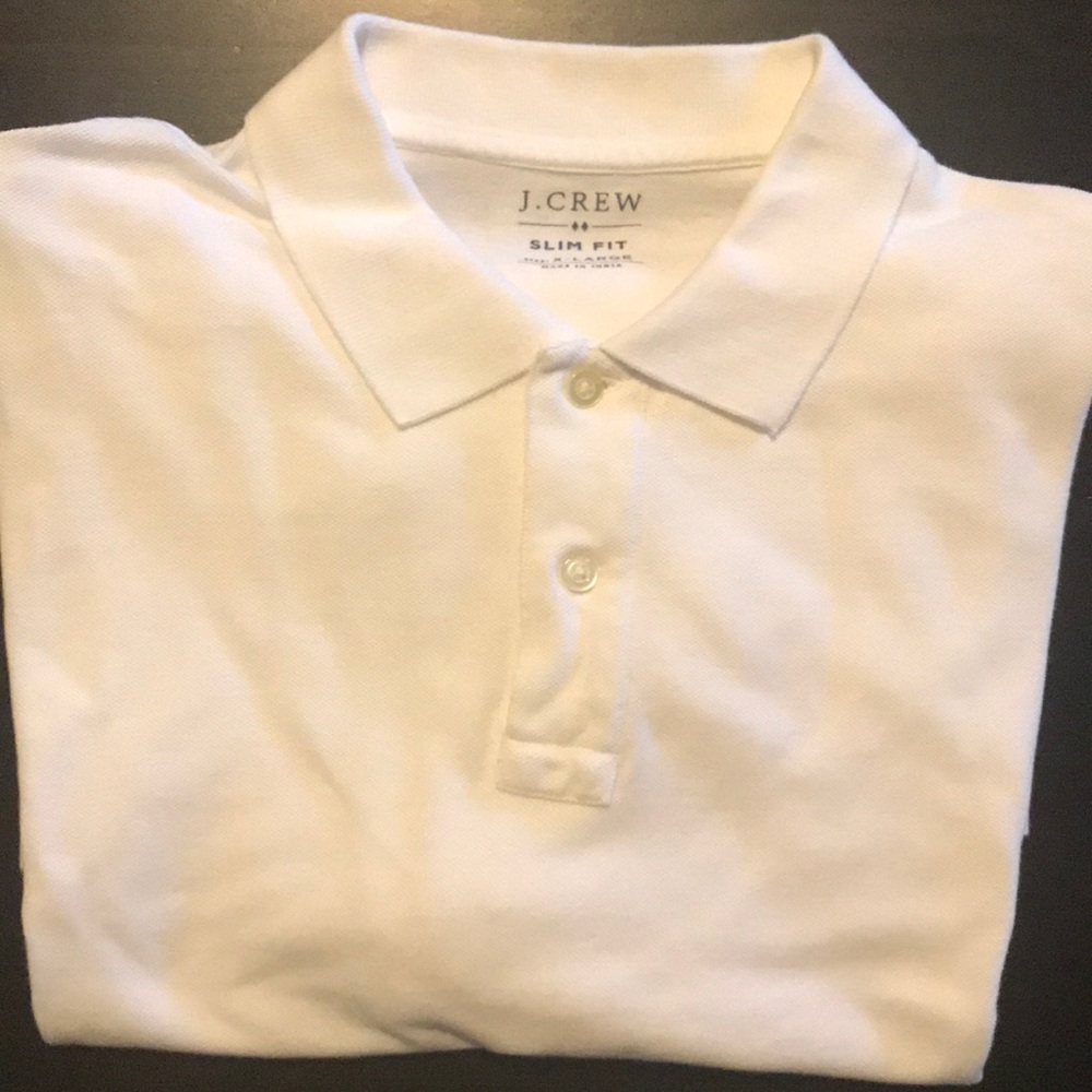 J. Crew Men’s White Short Sleeve Polo - XL